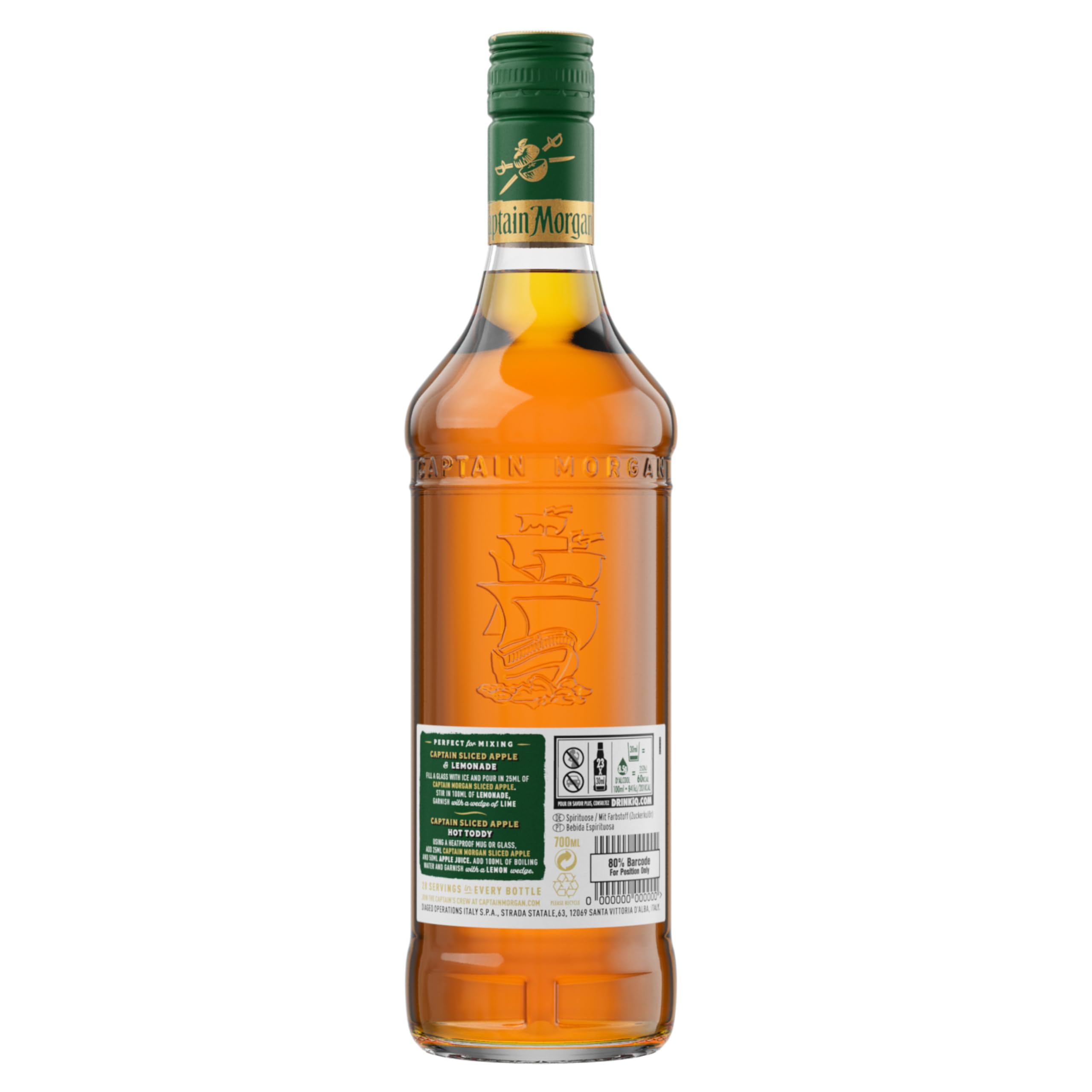 Amazon.co.jp: キャプテンモルガン スライスド アップル ラム 700ml 25